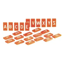 Röntgen - Letters lood Set 10 mm, 26 stuks (A-Z)